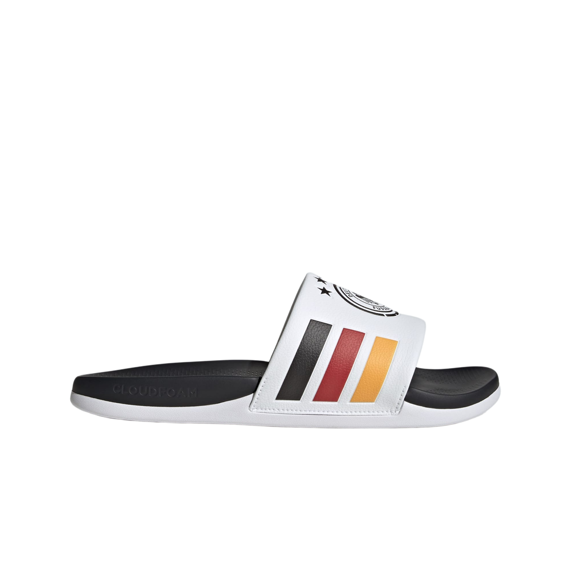 HQ2527 Adidas Adilette Comfort 2.0 Germany Slides Cloud White Core Black