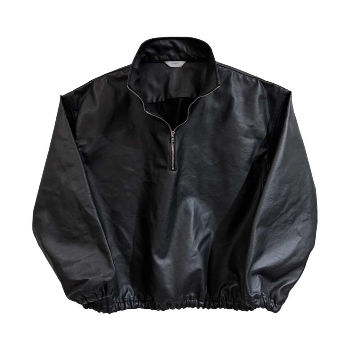 논노드 하프 집 코티드 데님 블랙(Nonnod Half Zip Coated Denim Black)