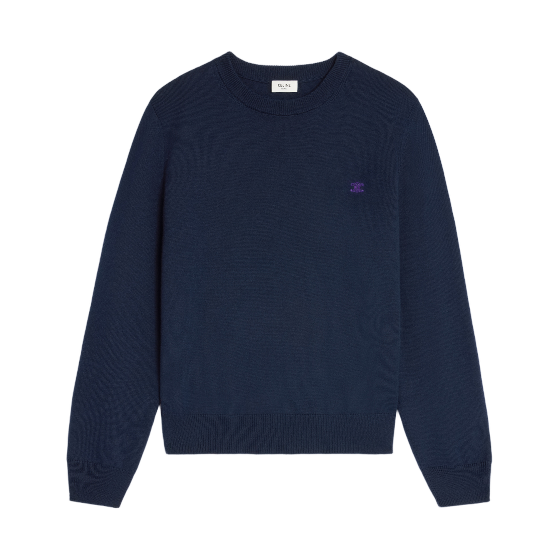 셀린느 크루넥 스웨터 파인 울 네이비(Celine Crewneck Sweater in Fine Wool Navy) - 1