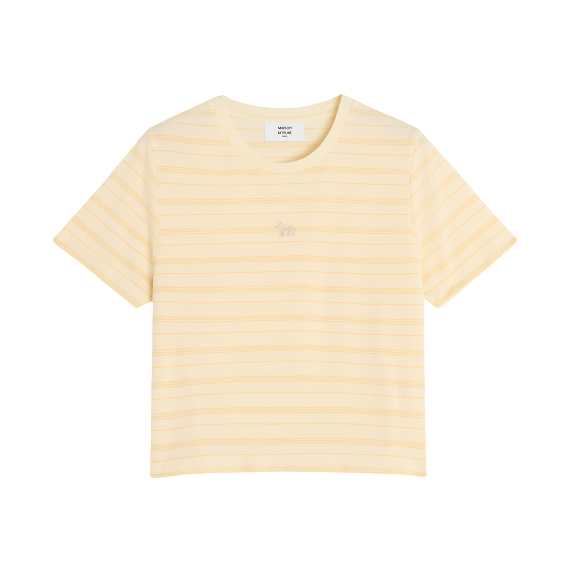 QW00105KJ7034-0517 (W) Maison Kitsune Striped Baby T-Shirt Ecru Straw
