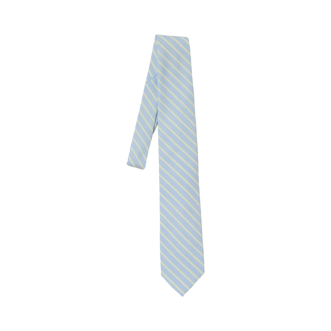 A26ST03WW Auralee Super Fine Wool Stripe Tie Sax Blue Stripe - 26SS
