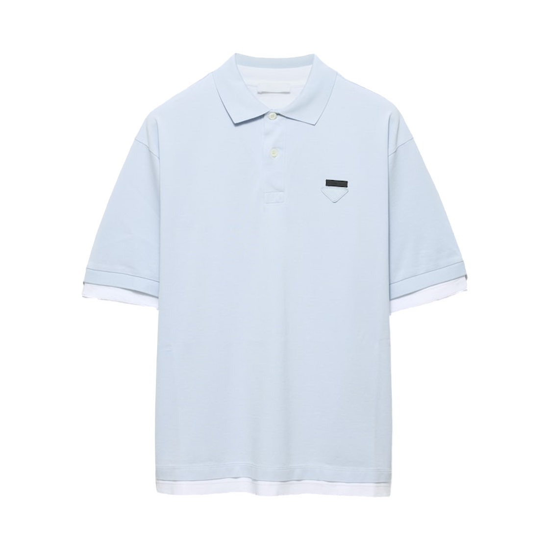 UJN911-1868-F0K2U Prada Cotton Polo Shirt Astro White