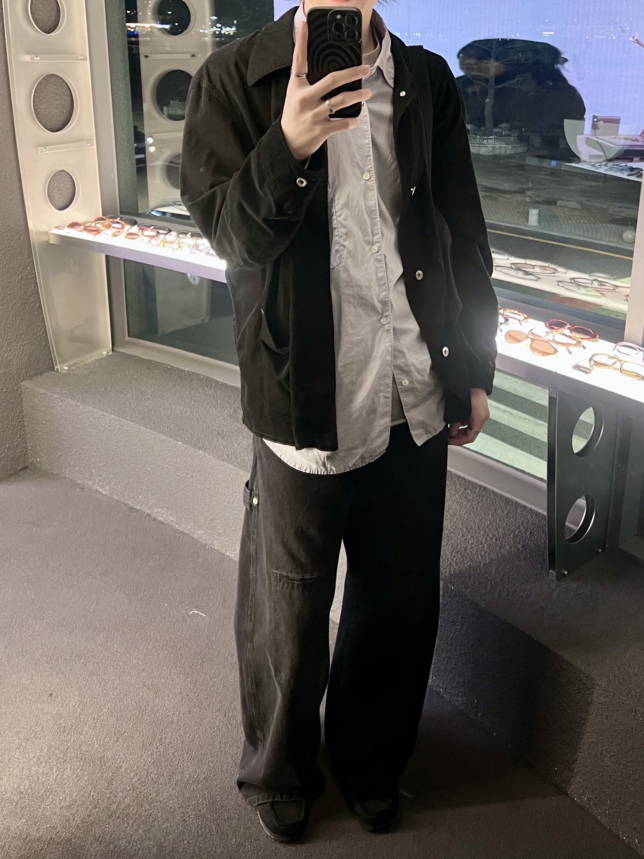 Polyteru Chore Jacket (Coverall Jacket) 23 ver. Black 착용 스타일