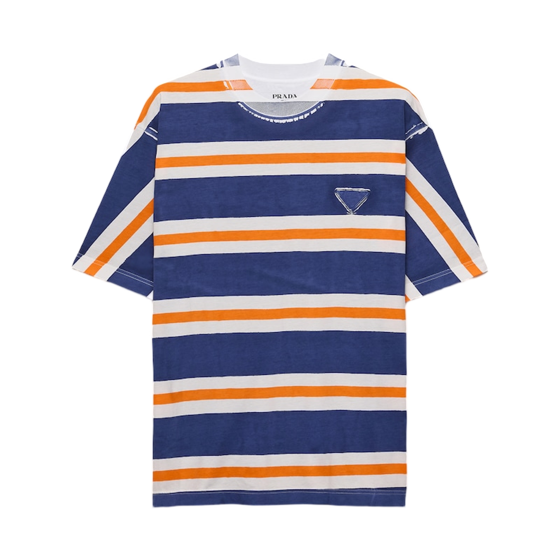 프라다 프린티드 코튼 티셔츠 잉크 오렌지(Prada Printed Cotton T-Shirt Ink Orange) - 1
