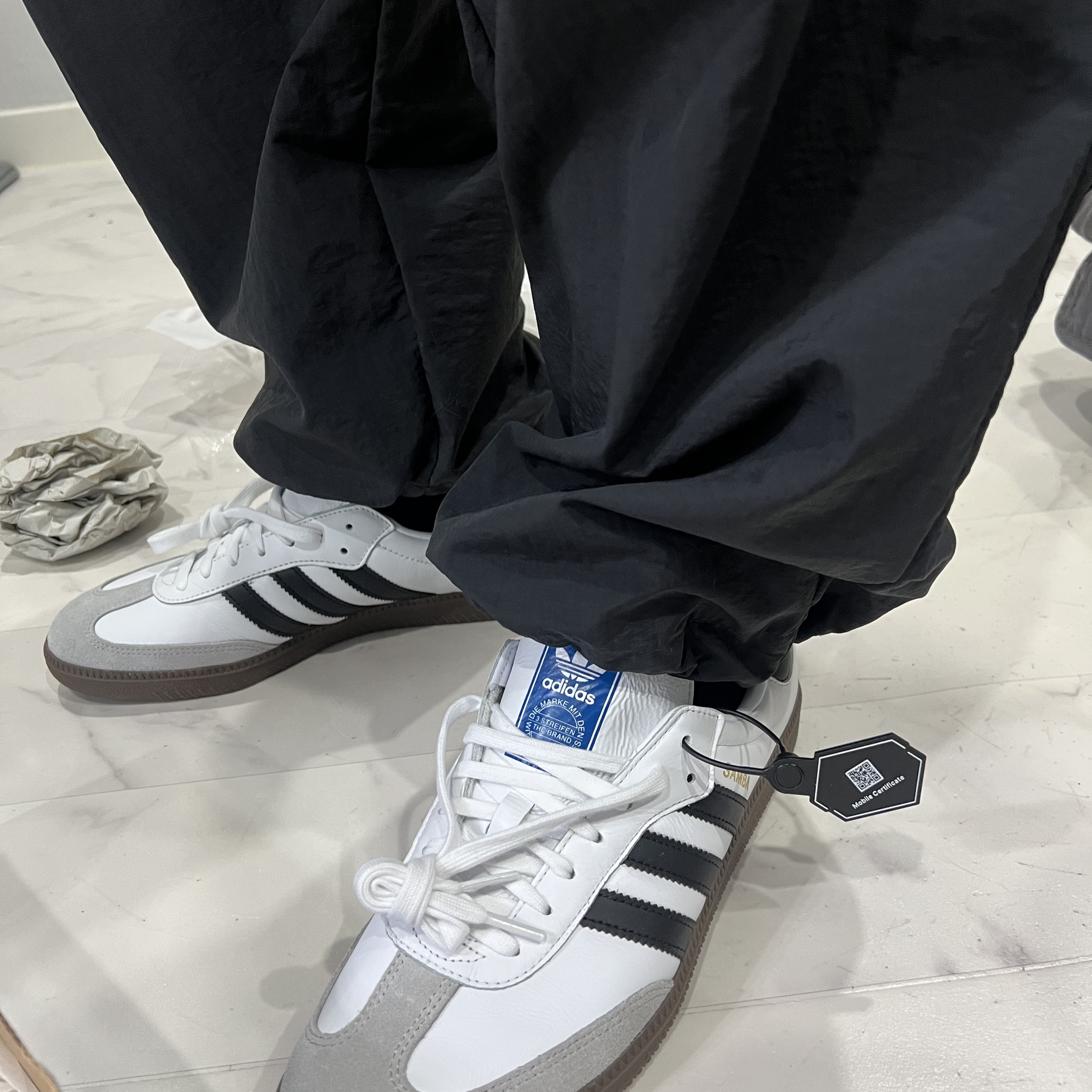 Adidas Samba OG Cloud White 착용 스타일 - 2