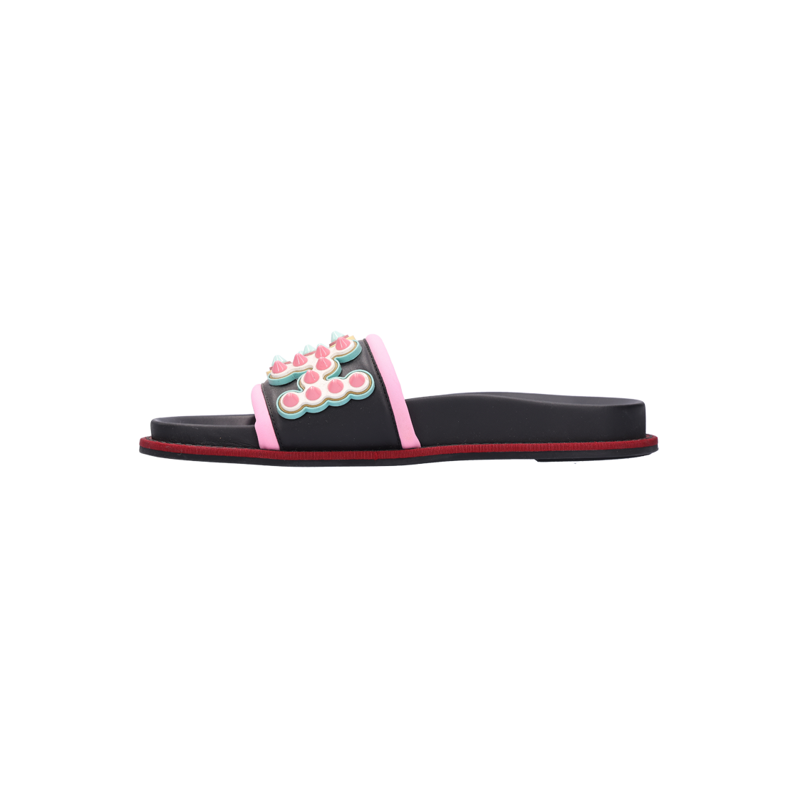 ITC9NV8VIJUQ Fendi Fun Fair Logo Slide Sandals 39