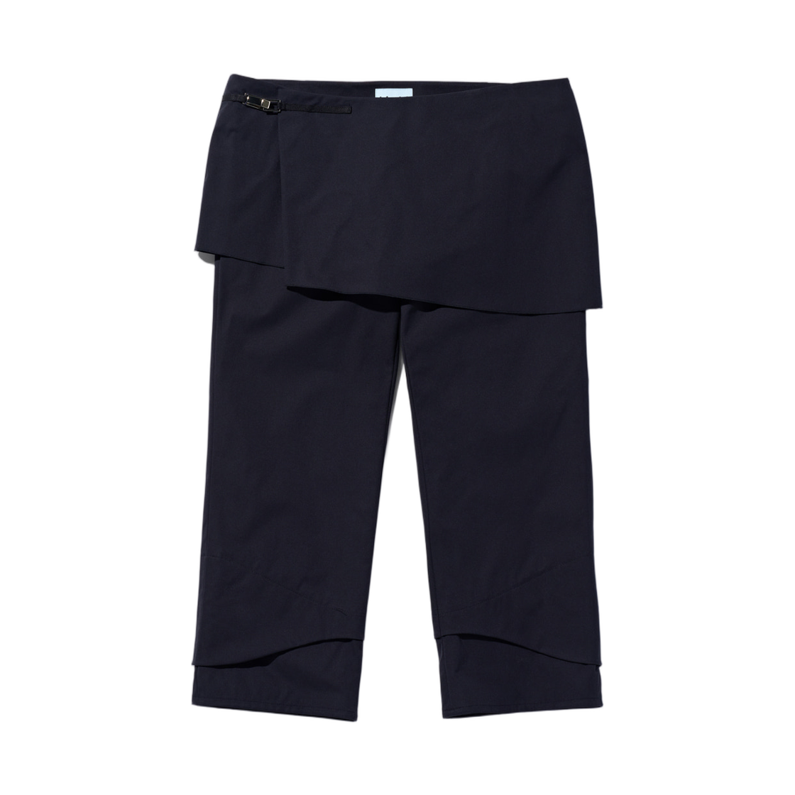 (W) 미스치프 레이어드 스커트 카프리 팬츠 블랙((W) Mischief Layered Skirt Capri Pants Black) - 1