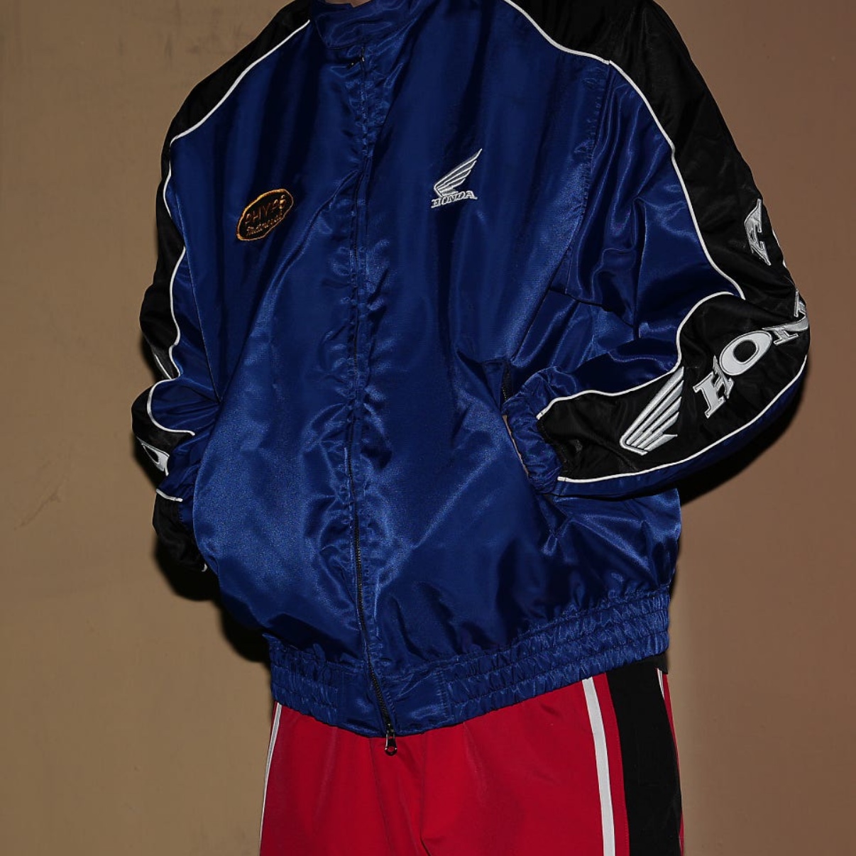 Honda Racing Blouson Blue 착용 스타일