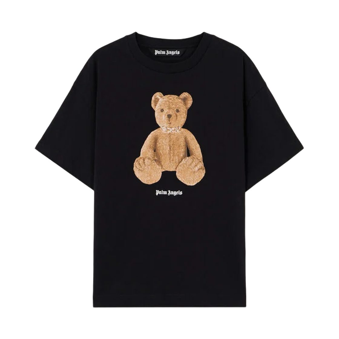 팜엔젤스 베어 레귤러 티셔츠 - 블랙 브라운(Palm Angels Bear Regular Tee - Black Brown)