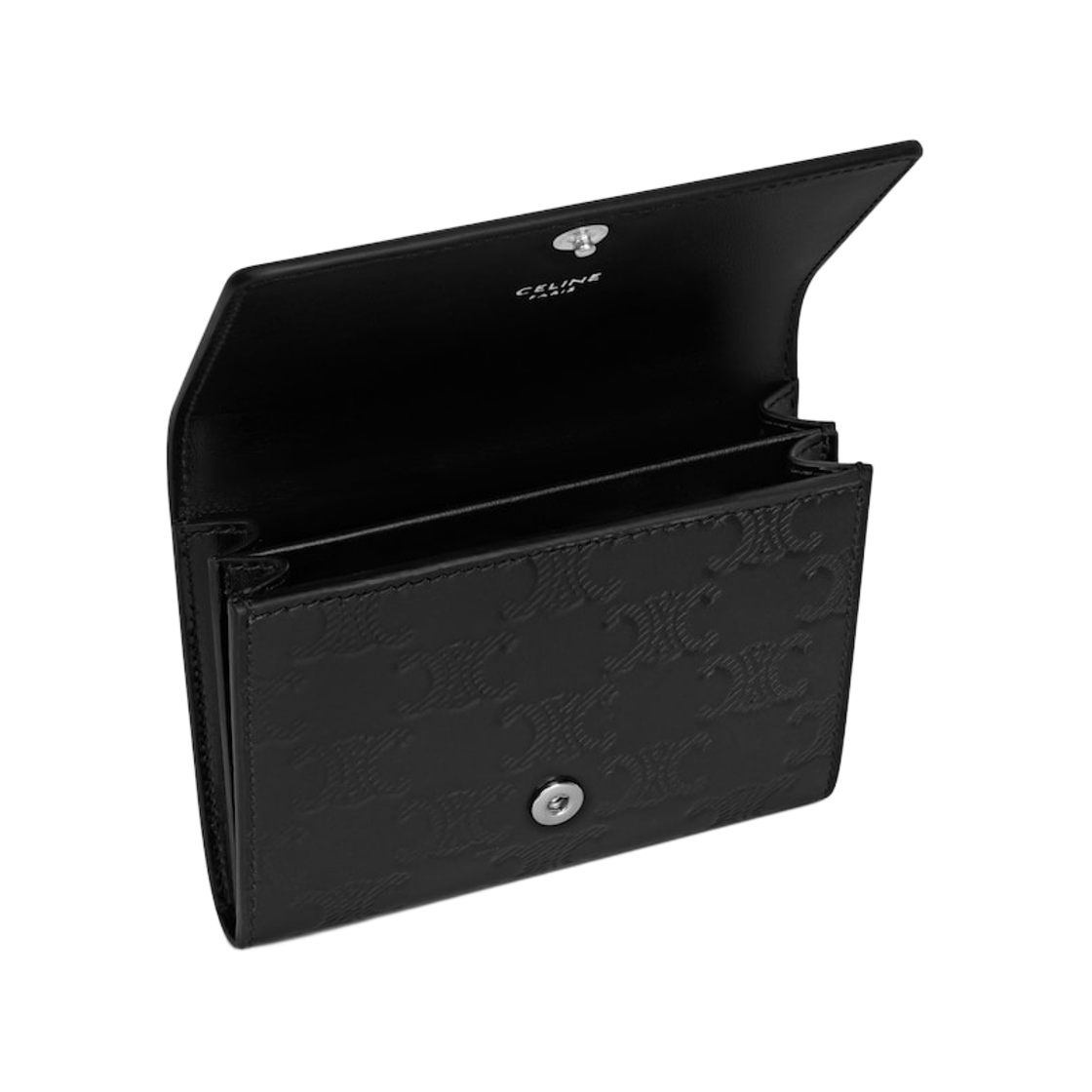 셀린느 비지니스 카드 홀더 카프스킨 트리옹프 엠보스드 블랙(Celine Business Card Holder in Calfskin with Triomphe Embossed Black) - 3