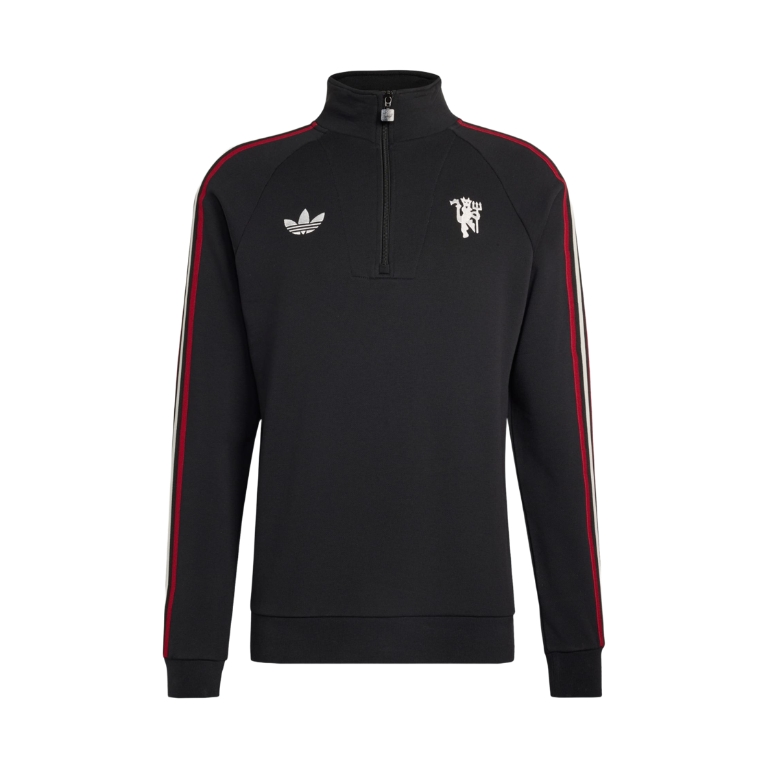 JZ2231 Adidas Manchester United Originals Half Zip Top Black - US Sizing