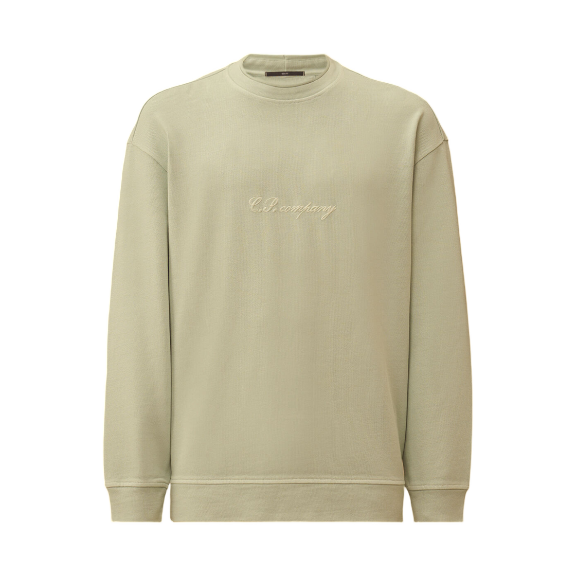 20CMSS270A110700G804 C.P. Company Combed Jersey 10/2 Boxy Mockneck Sweatshirt Misty Blue - 26SS