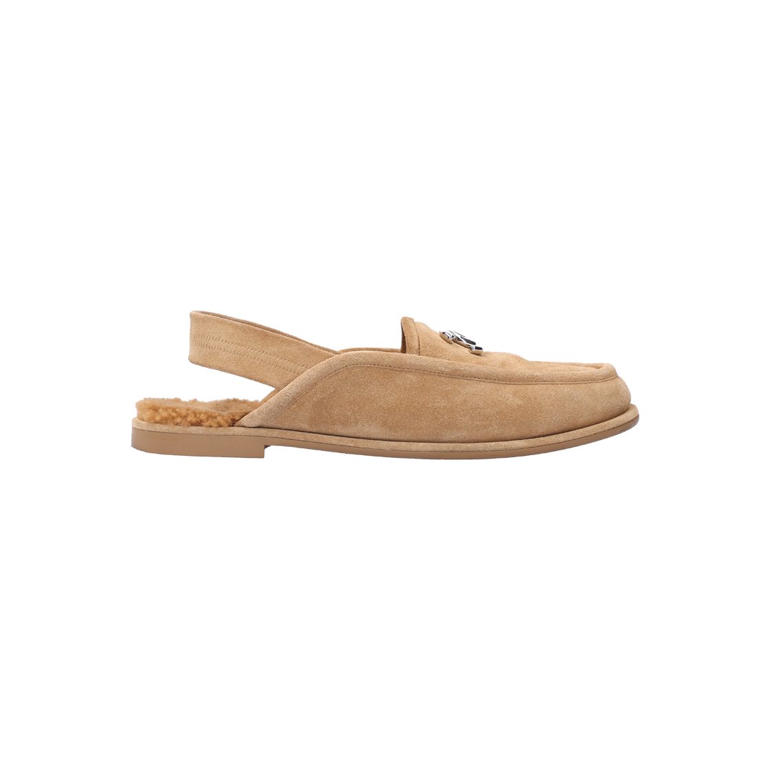 ITFAWBWSB46S Chanel G46601 Shearling Sandals in Dark Beige Suede Calfskin, Size 38