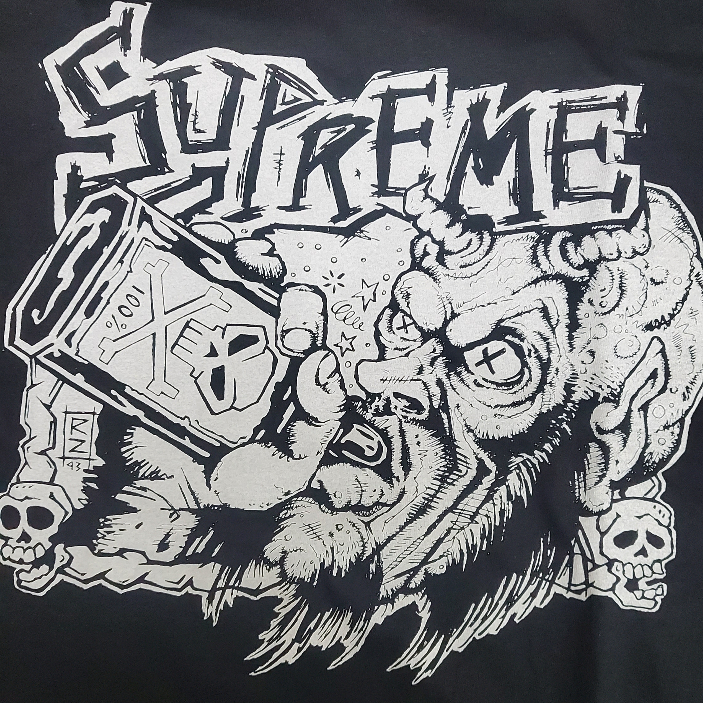 Supreme Fuckin Blowout T-Shirt Black - 25FW 착용 스타일
