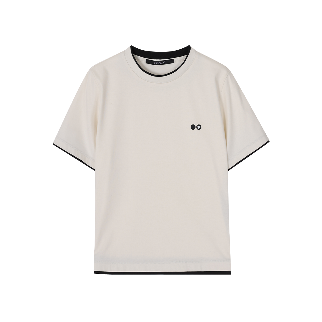 (W) 송지오 컬렉션 러브 아이 티셔츠 화이트((W) SONGZIO COLLECTION Love Eye T Shirt White) - 1