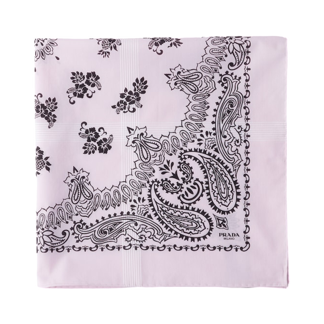 2FF041-2ZPV-F0V4C Prada Printed Batiste Scarf Alabaster White White