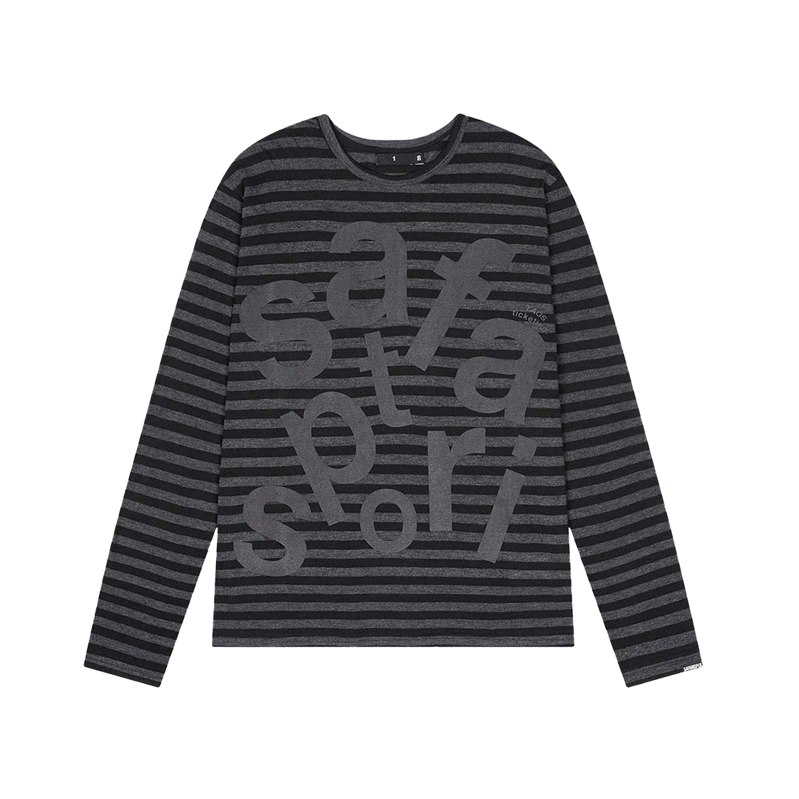 [KREAM 단독] 사파리스팟 티켓팅 스트라이프 보더 티 블랙([KREAM 단독] Safarispot Ticketing Stripe Border Tee Black)