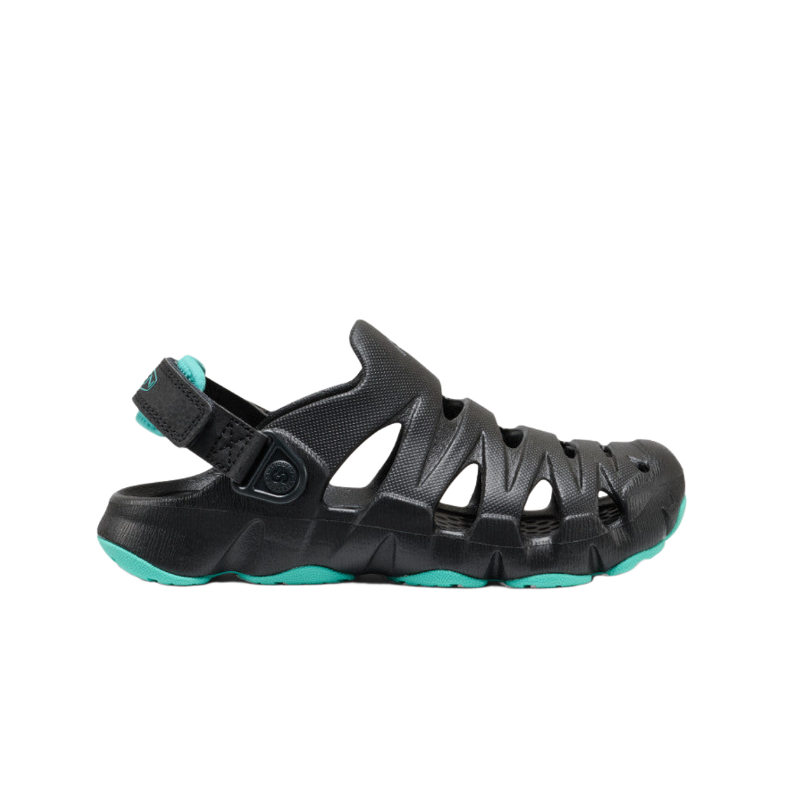1031944 (Kids) Keen Hyperflt Clog Black Bright Aqua