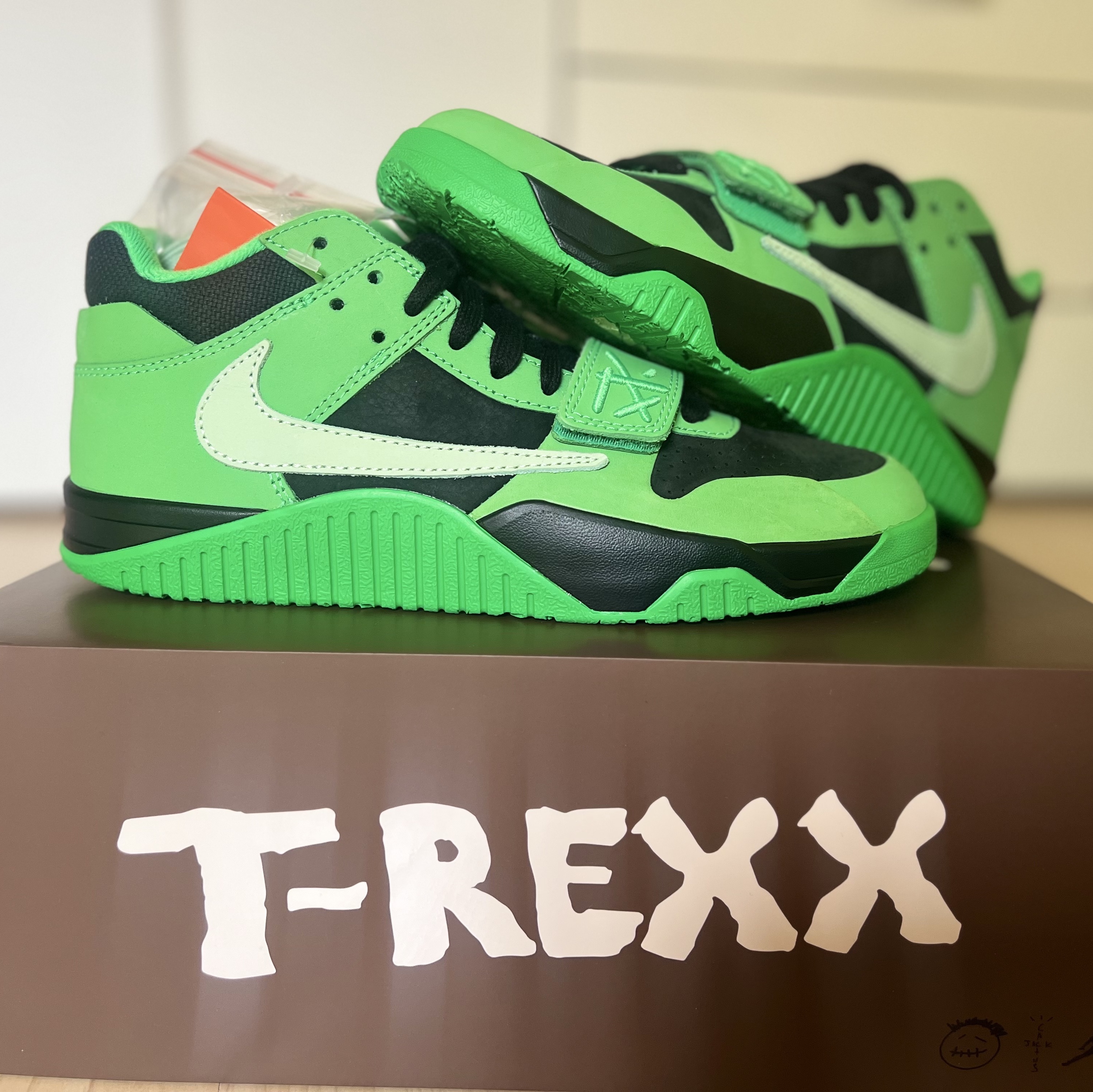 Jordan x Travis Scott Jumpman Jack TR Green Spark Vapor Green 착용 스타일