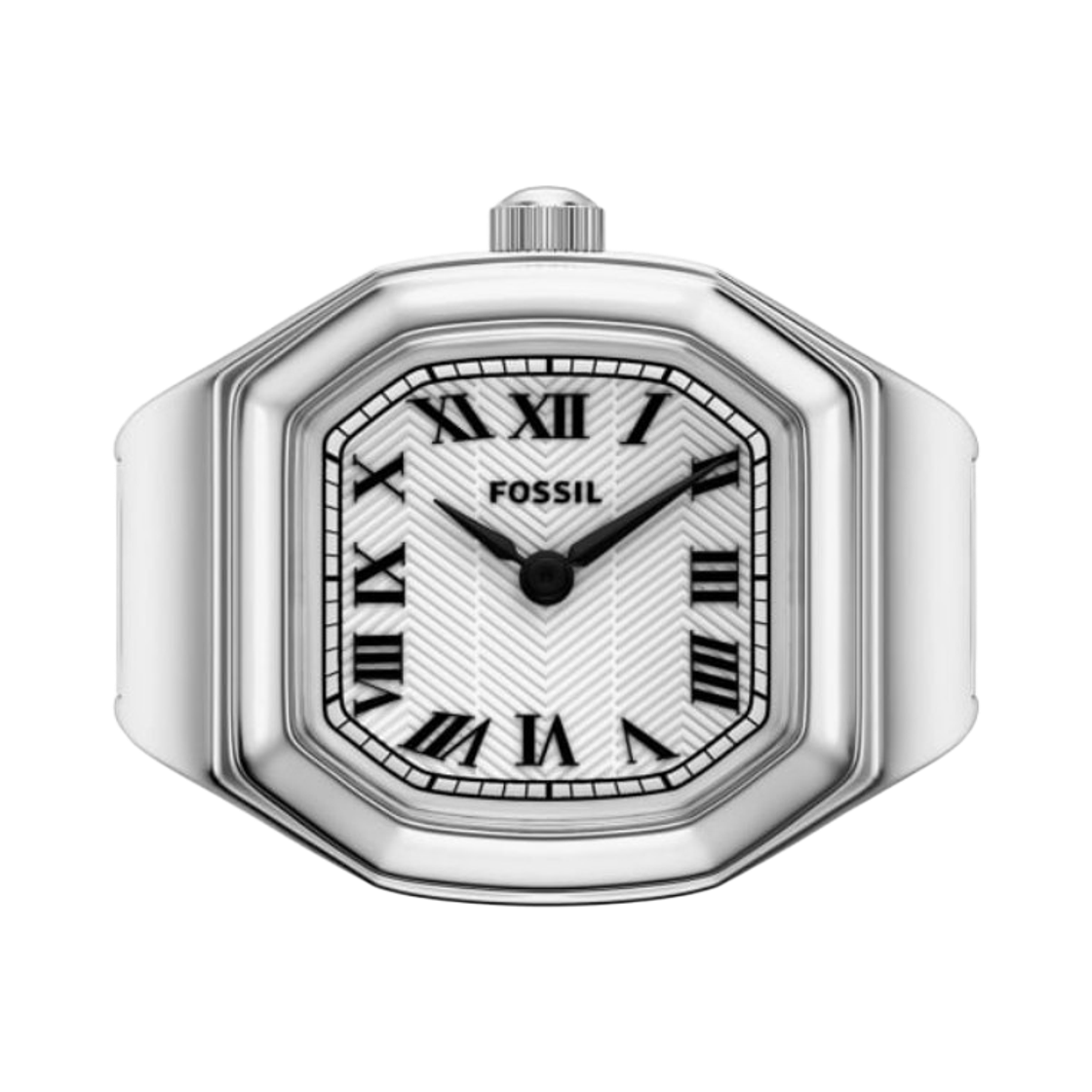 (W) 파슬 워치 링 쿼츠 15mm 스테인리스 스틸 실버((W) Fossil Watch Ring Quartz 15mm Stainless Steel Silver)