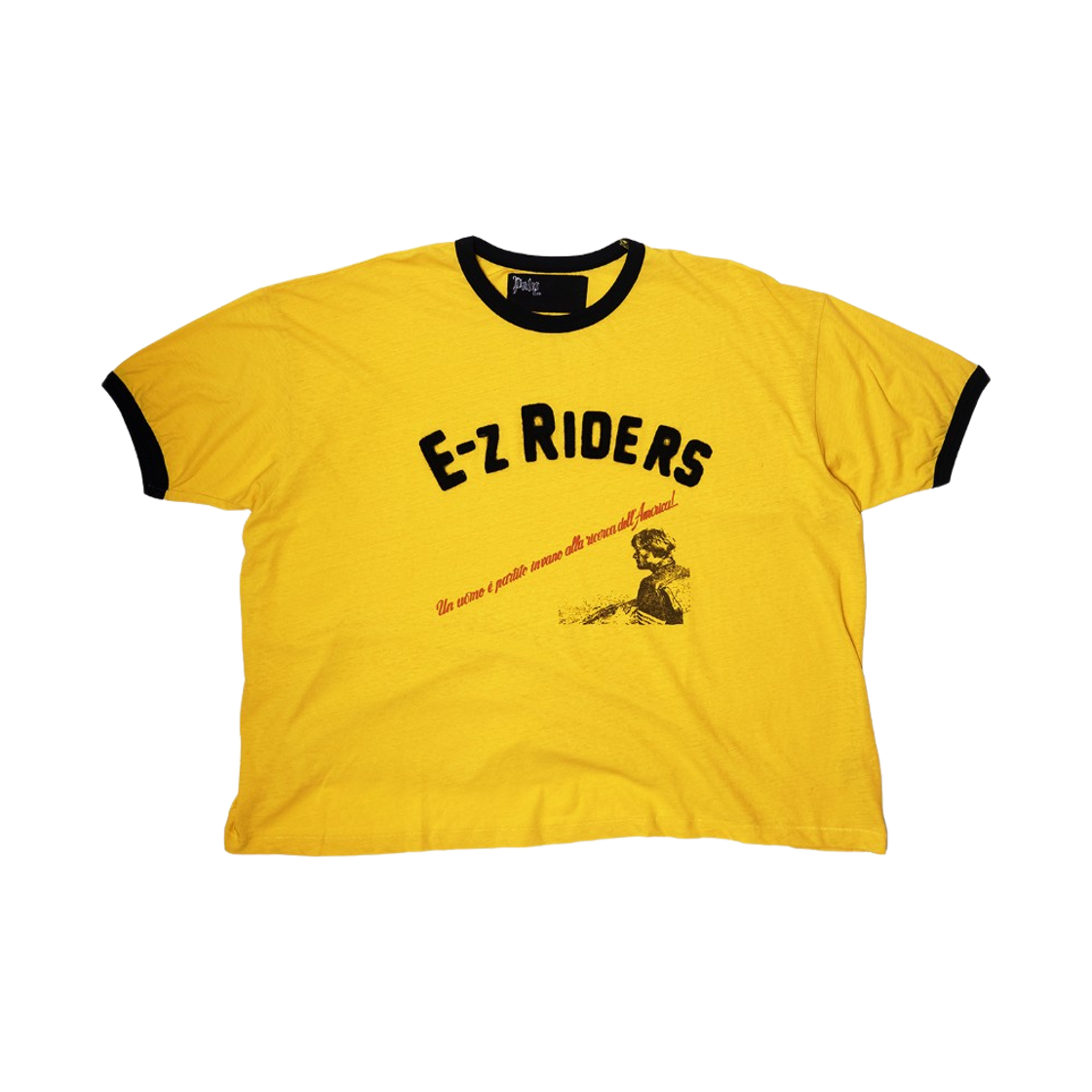 팔리 할리우드 이지 라이더스 링거 티셔츠 옐로우(Paly Hollywood EZ Riders Ringer T-Shirt Yellow)