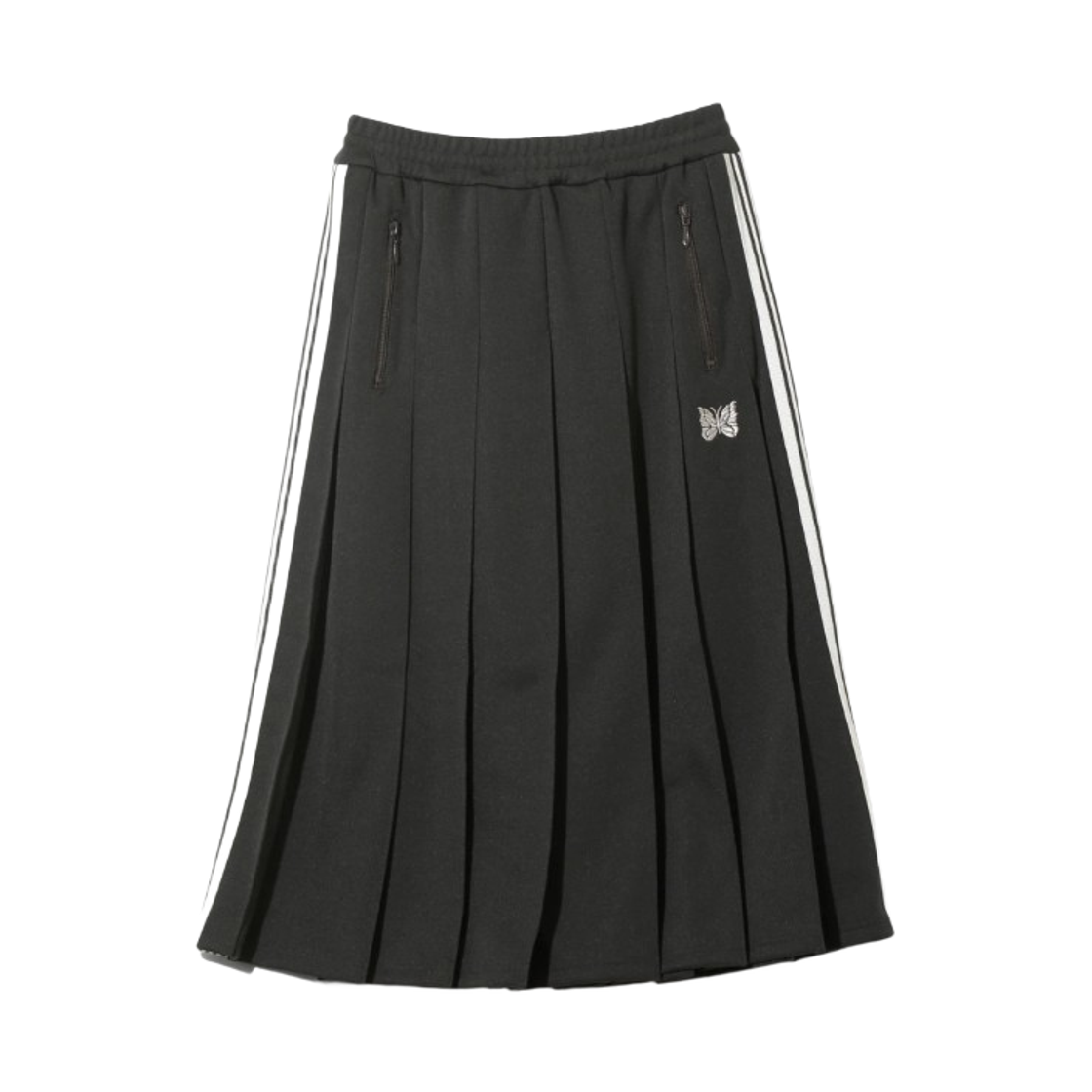 SX412 (W) Needles Pleated Track Skirt Poly Smooth Charcoal