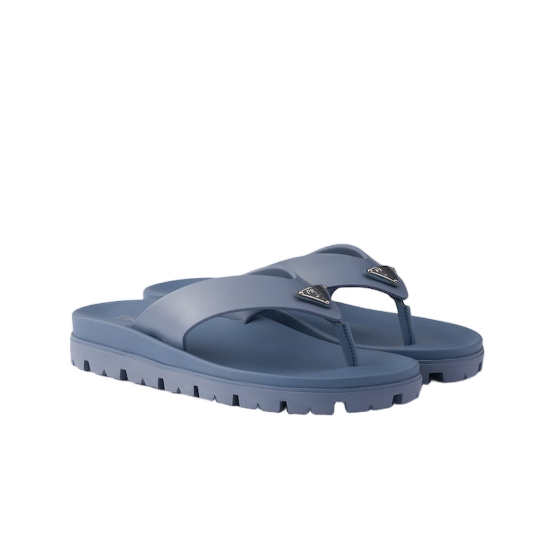 프라다 러버 통 샌들 에비에이션 블루(Prada Rubber Thong Sandals Aviation Blue) - 2