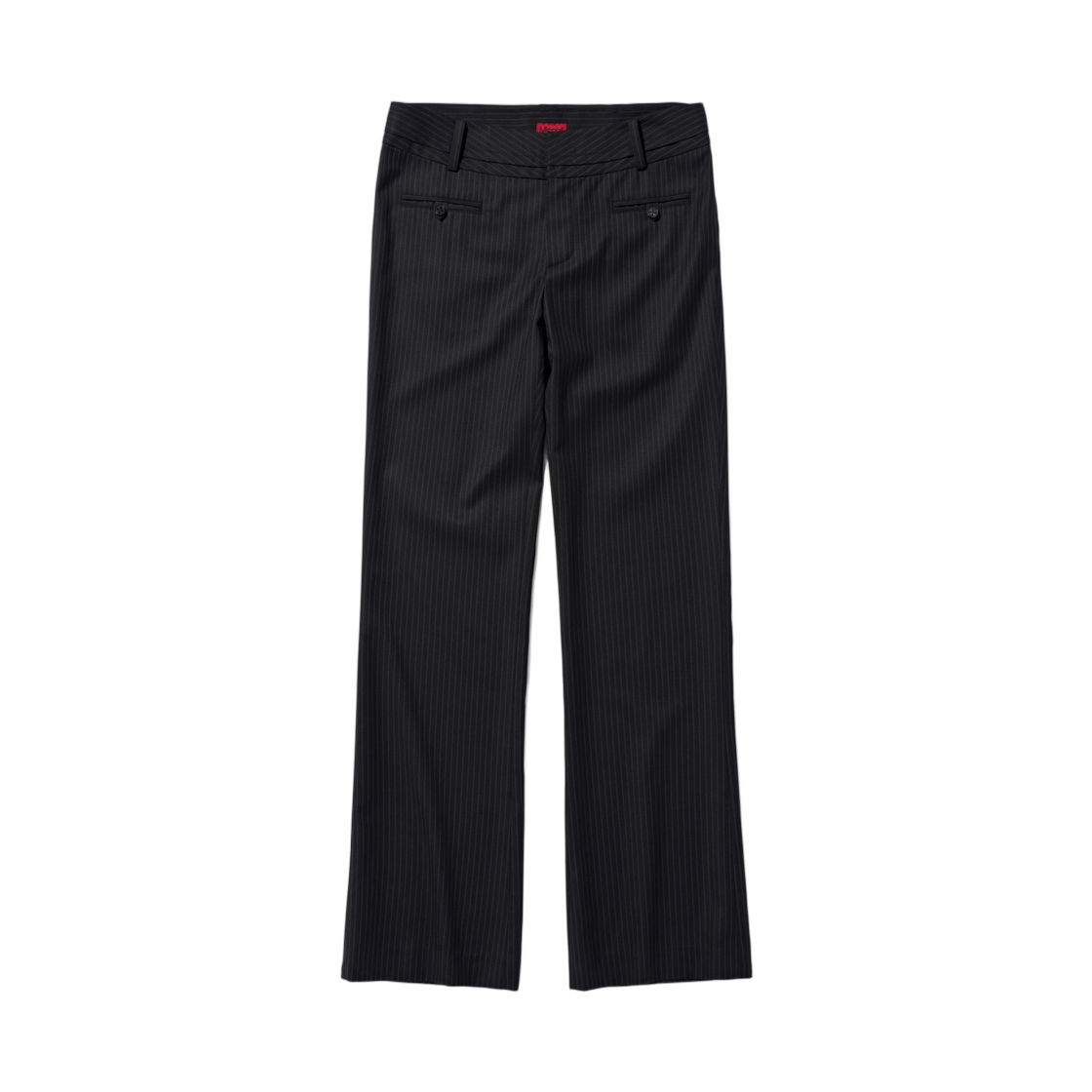 - (W) Mischief Tailored Slim Trouser Charcoal Stripe