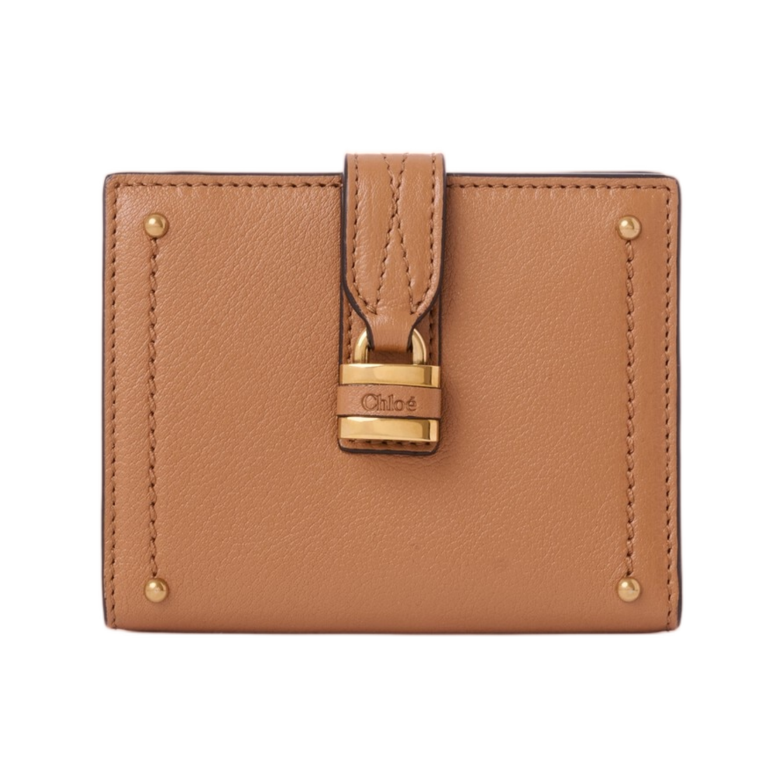끌로에 패딩턴 스퀘어 월렛 그레인드 레더 무스탕 브라운(Chloe Paddington Square Wallet in Grained Leather Mustang Brown) - 1