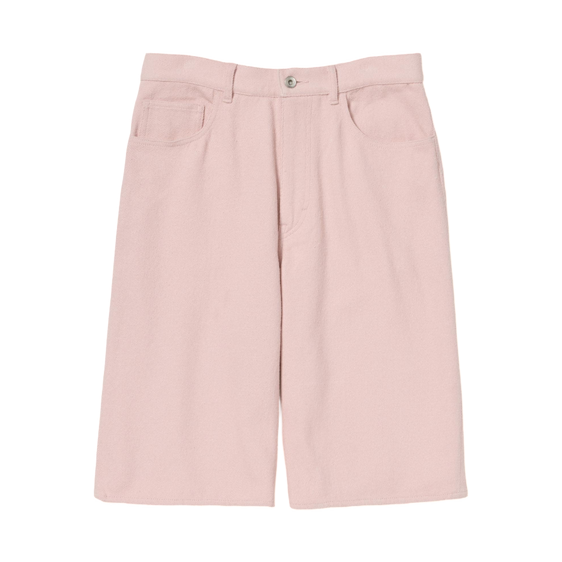 오라리 실크 넵 데님 5P 와이드 쇼츠 더스티 핑크 - 26SS(Auralee Silk Nep Denim 5P Wide Shorts Dusty Pink - 26SS) - 1