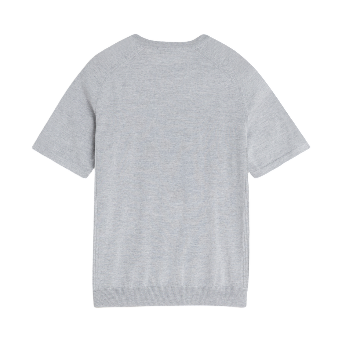 메종 키츠네 폭스 헤드 파인 메리노 숏슬리브 점퍼 그레이 멜란지(Maison Kitsune Fox Head Fine Merino Short Sleeve Jumper Grey Melange) - 2