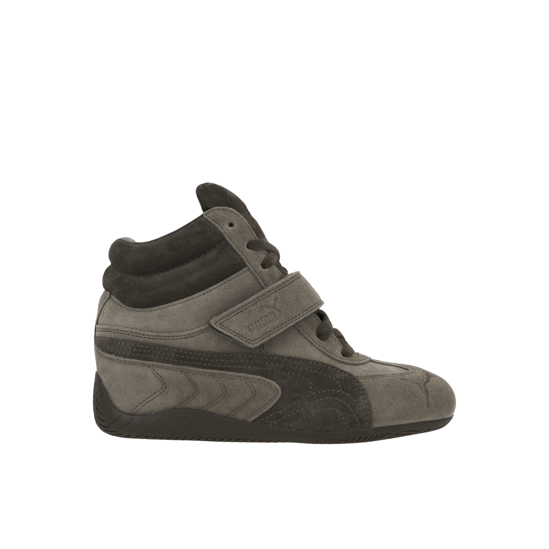 (W) 푸마 스피드캣 웨지 스니커즈 토탈리 타우페 초콜릿((W) Puma Speedcat Wedge Sneakers Totally Taupe Chocolate)