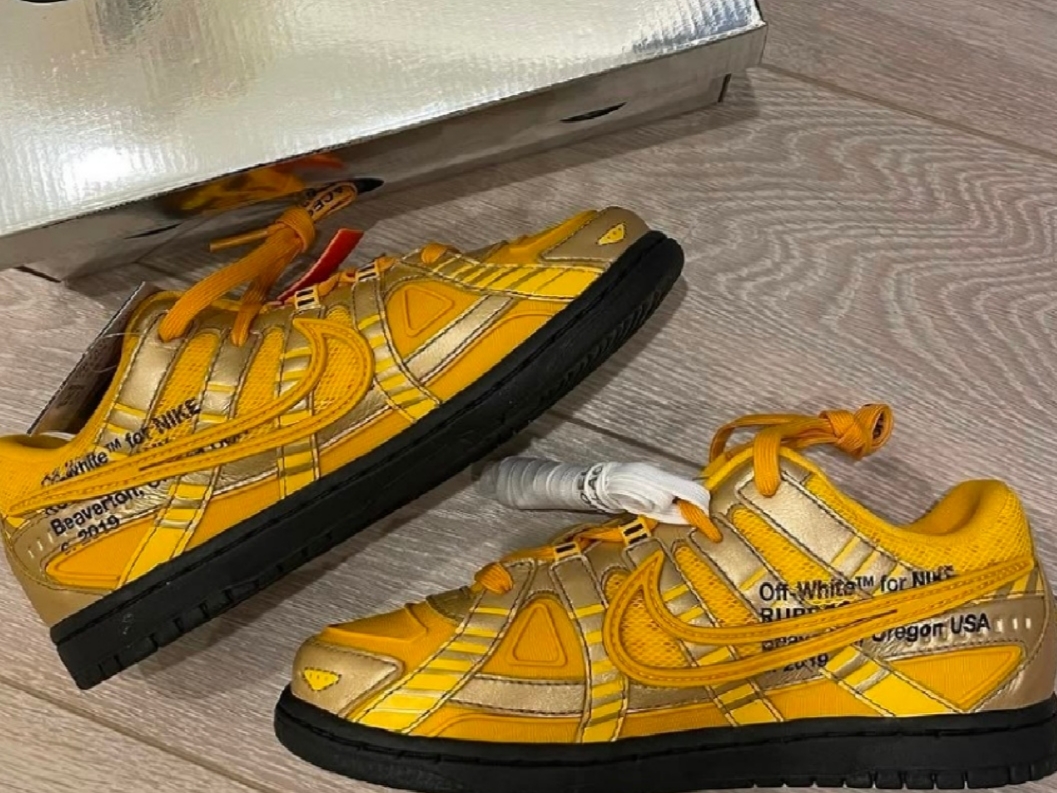 (PS) Nike x Off-White Air Rubber Dunk University Gold 착용 스타일