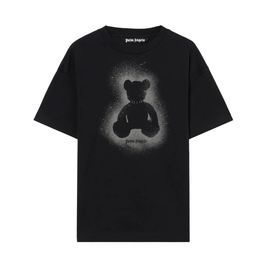 팜엔젤스 스프레이 베어 레귤러 티셔츠 - 블랙 다크 그레이(Palm Angels Spray Bear Regular Tee - Black Dark Grey) - 1