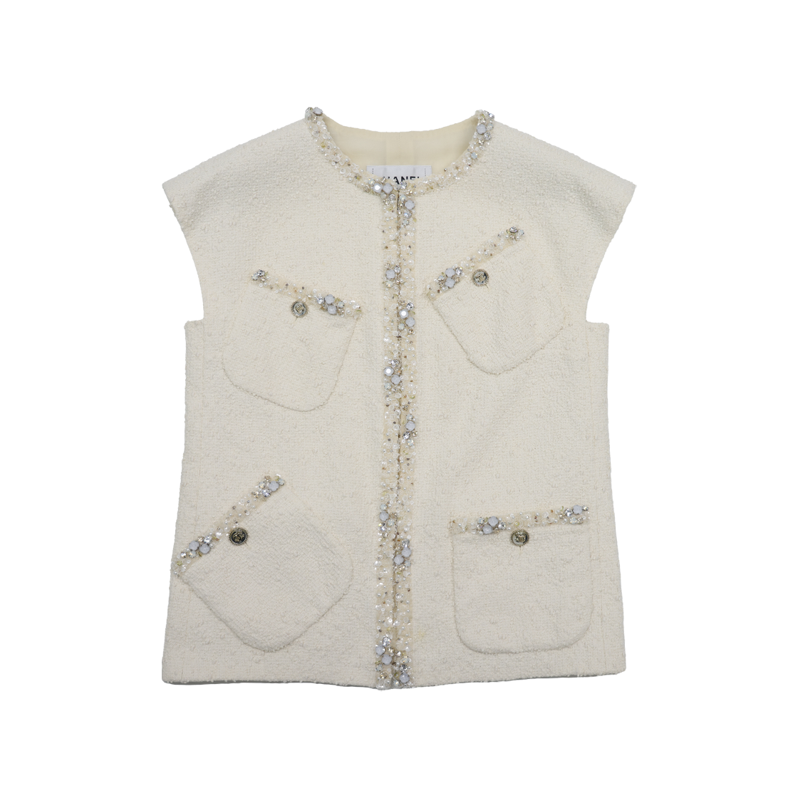 샤넬 P70602 트위드 자켓 크림(Chanel P70602 Cream Tweed Jacket) - 1