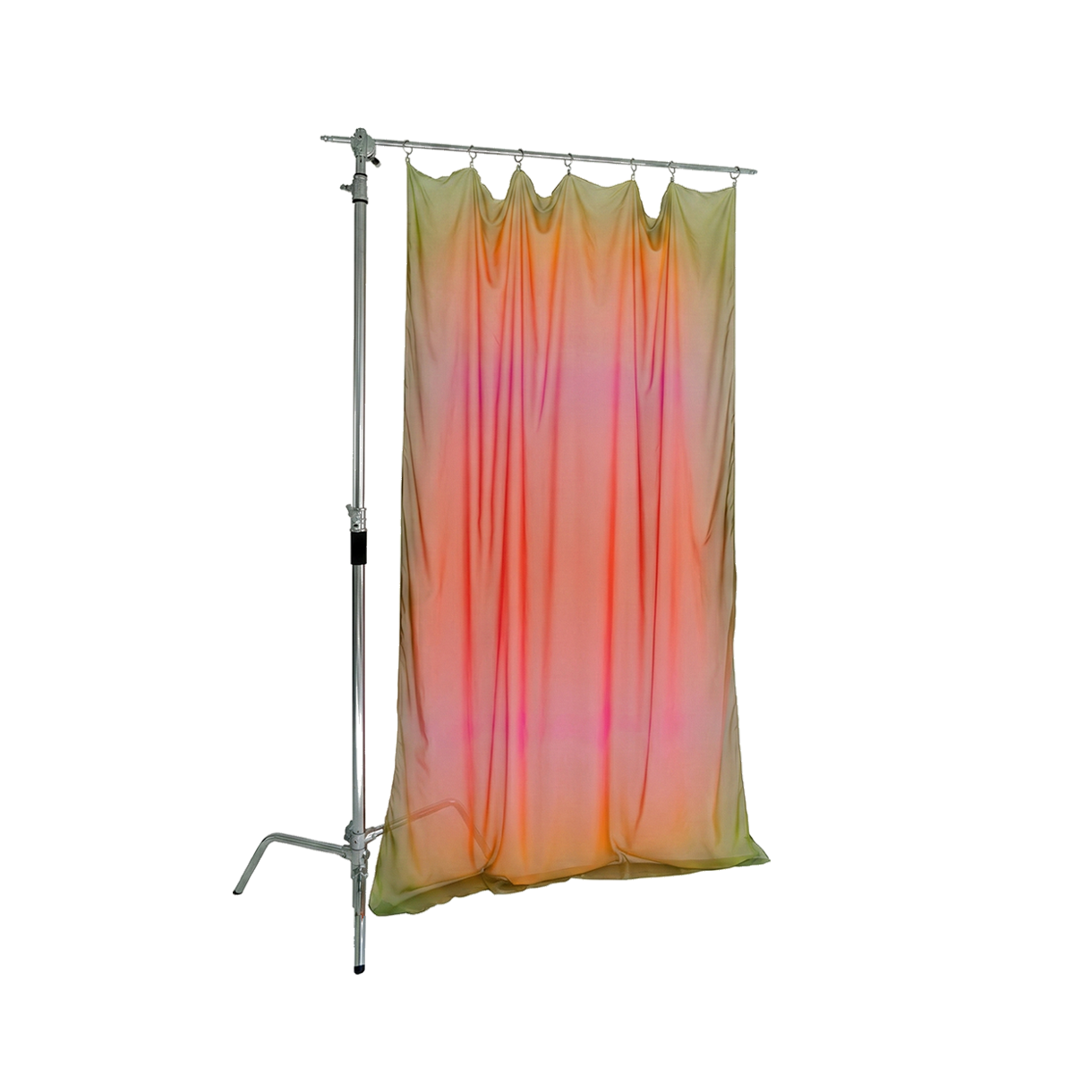 그라데이션 쉬폰 커튼 / 핑크&그린 / S 사이즈(Gradation chiffon curtain / Pink&green / S Size)