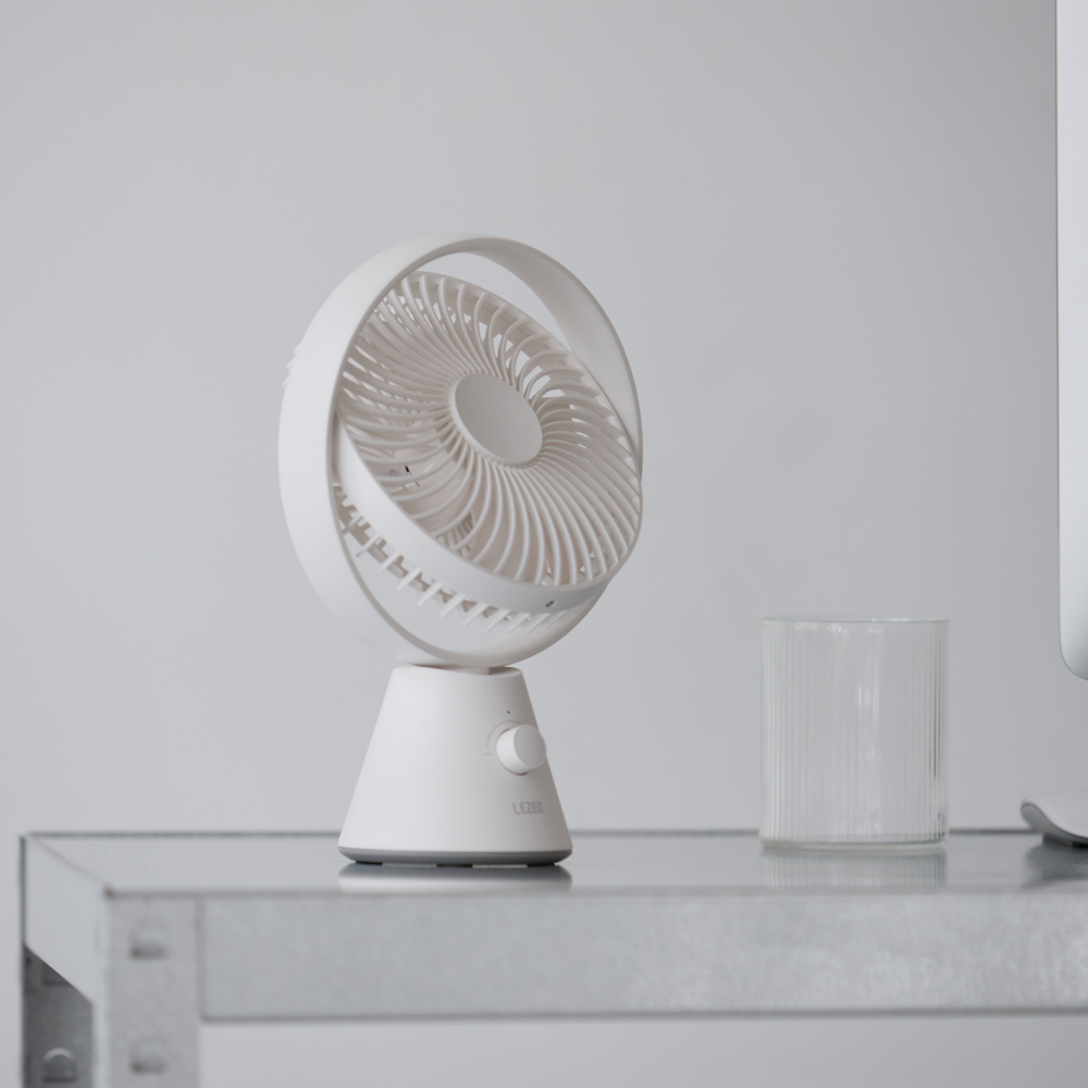 르젠 무선 저소음 BLDC 탁상용 모아르 선풍기 [릴리화이트](Lezen Wireless Low-Noise BLDC Desk Fan Moar [Lily White]) - 2