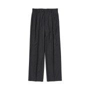 Auralee Ultra Fine Tropical Wool Two Tuck Slacks Top Charcoal - 26SS