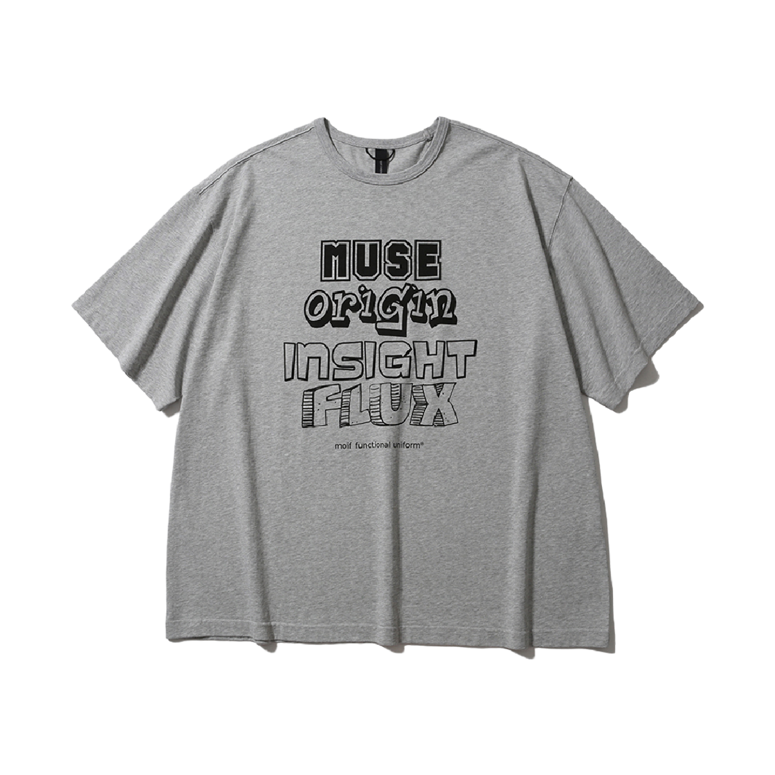 [SS26] 모이프 아크로스틱 포엠 티 헤더 그레이([SS26] moif Acrostic Poem H/S Tee Heather Gray)
