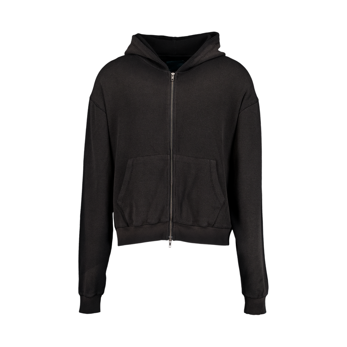 언더마이카 레이저 파티나 후드 집업 블랙(Undermycar Laser Patina Zipped Hoodie Black)