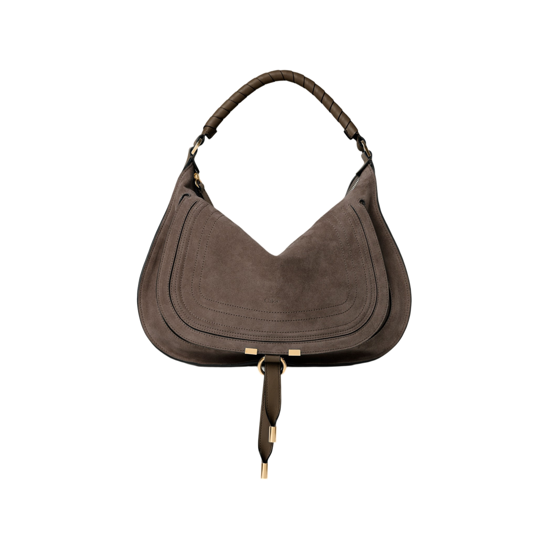 끌로에 마르씨 숄더백 스웨이드 레더 콜 브라운(Chloe Marcie Shoulder Bag in Suede Leather Kohl Brown) - 1