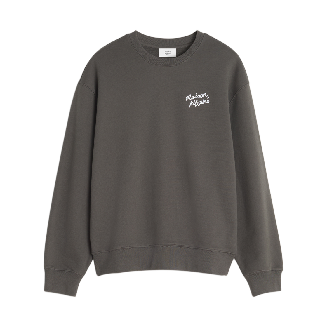 MM00315KM0341-0453 Maison Kitsune Handwriting Comfort Sweatshirt Beluga