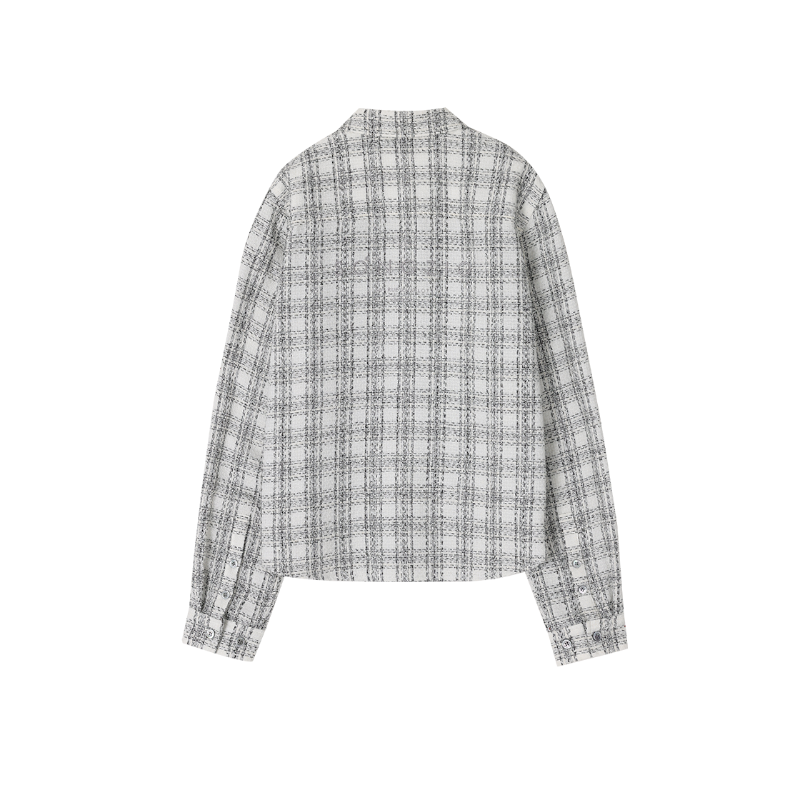 (W) 송지오 오리진 파리 트위드 체크 셔츠 화이트((W) SONGZIO Origin Paris Tweed Check Shirt White) - 2