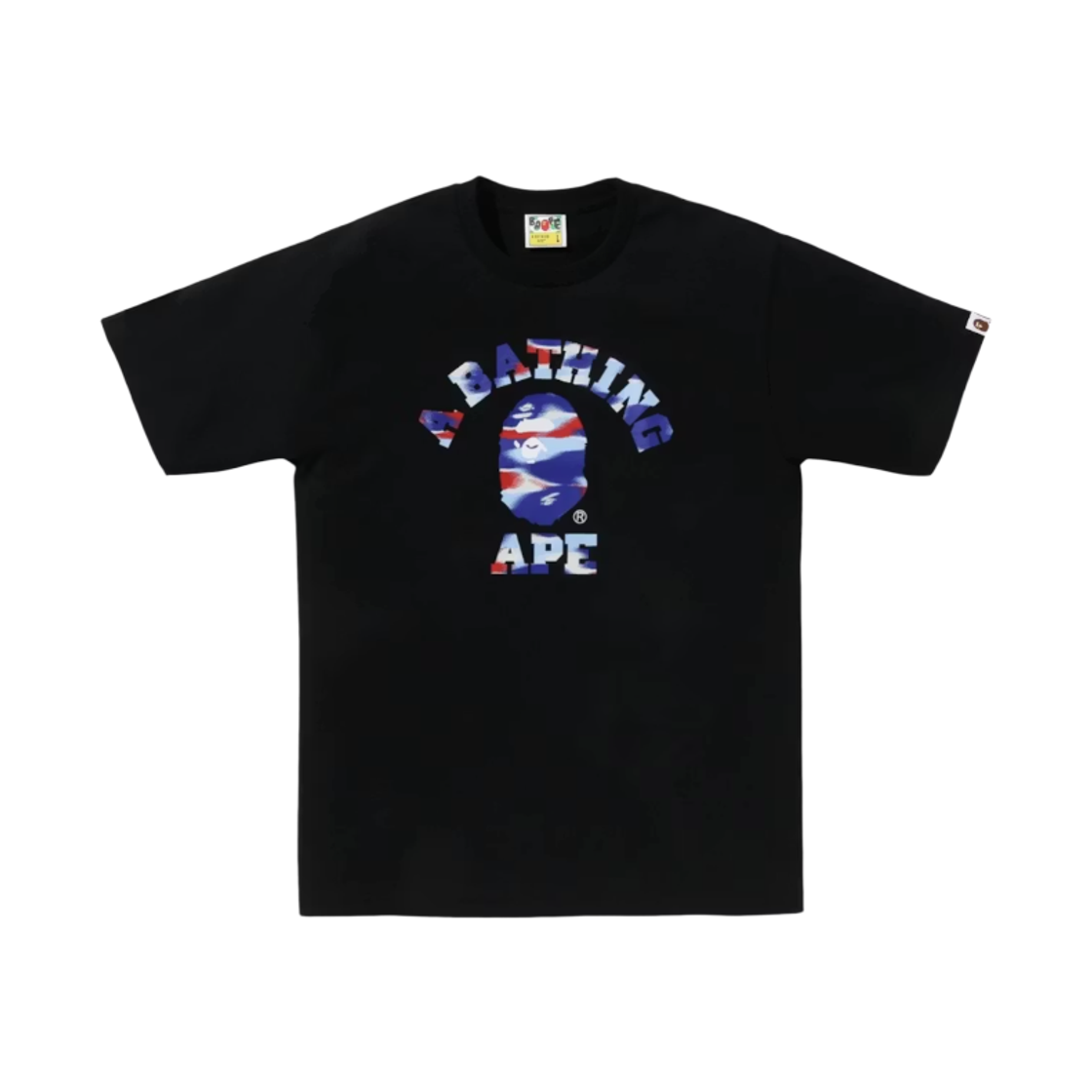 - BAPE Screen Camo College T-Shirt Black Blue