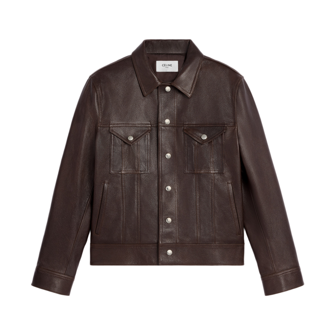 셀린느 트러커 자켓 램스킨 다크 브라운(Celine Trucker Jacket in Lambskin Dark Brown)