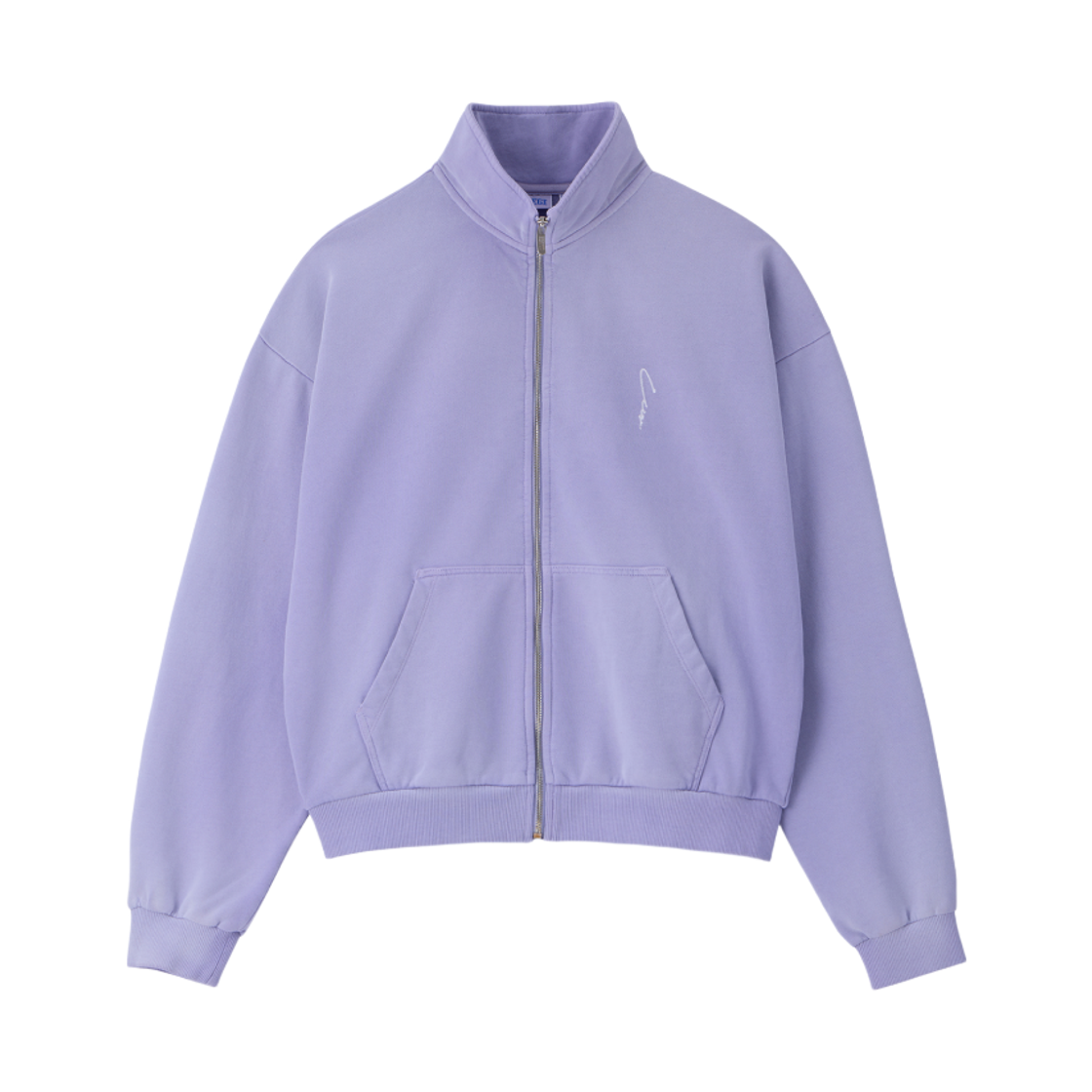 LL26SSJP001LV LLEGE Garment Dyed Zip-Up Jumper Lavender