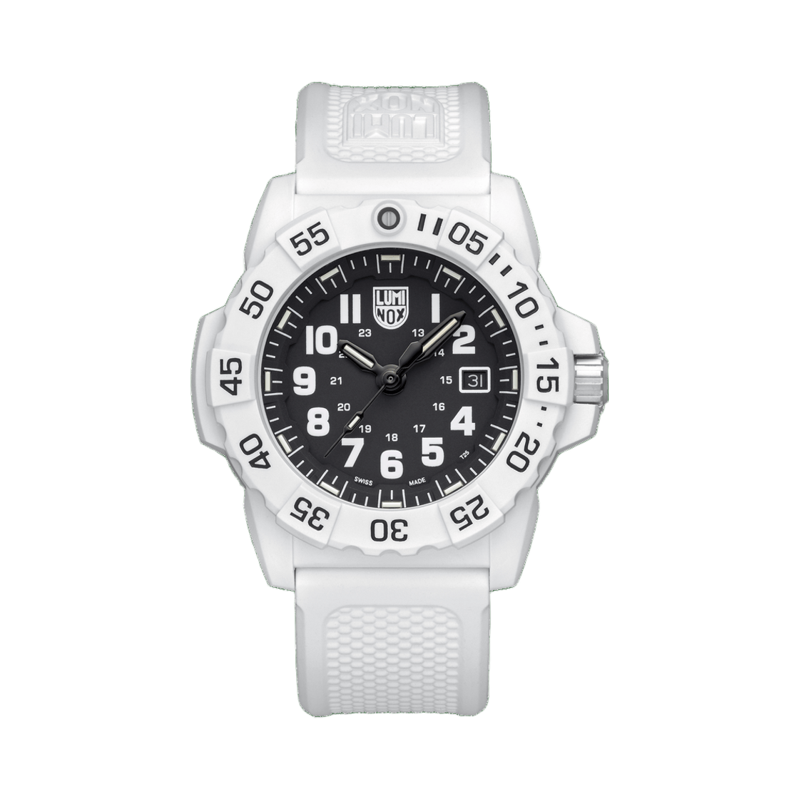 루미녹스 네이비 씰 쿼츠 45mm 니트릴 러버 스트랩 화이트 블랙(Luminox Navy Seal Quartz 45mm Nitrile Rubber Strap White Black)