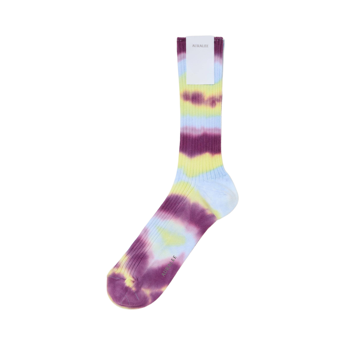 오라리 기자 하이 게이지 타이 다이 삭스 라이트 블루 퍼플 - 26SS(Auralee Giza High Gauge Tie Dye Socks Light Blue Purple - 26SS)