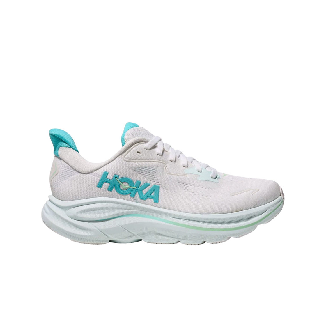 1162031-WTCL (W) Hoka Clifton 10 White Cielo Blue