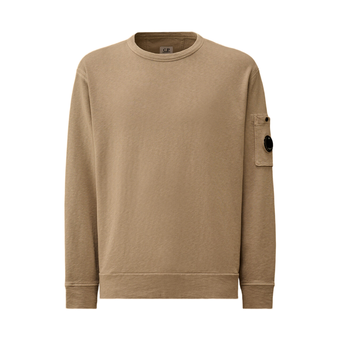 C.P. 컴퍼니 말파일 플리스 렌즈 크루넥 스웨트셔츠 도브 그레이 - 26SS(C.P. Company Malfile Fleece Lens Crewneck Sweatshirt Dove Grey - 26SS)